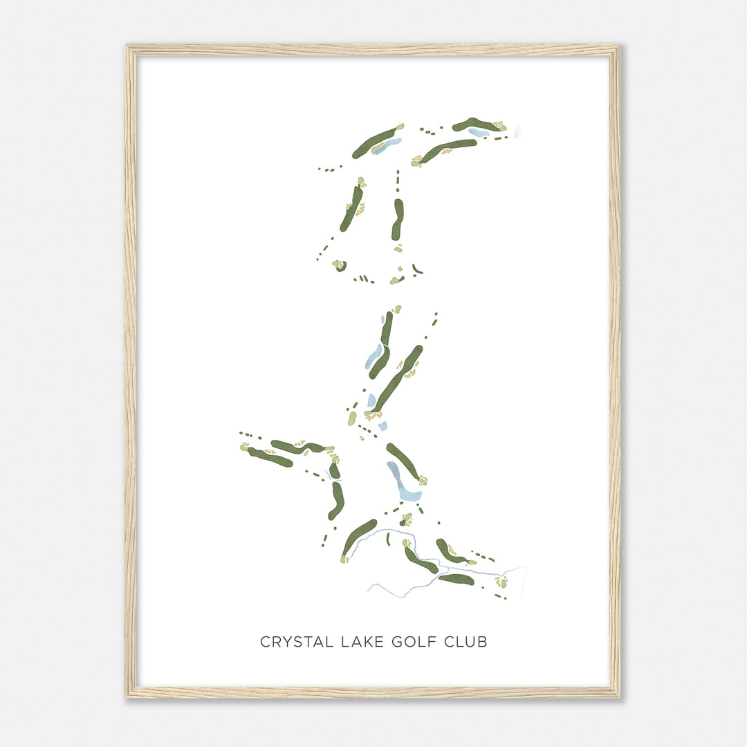 Print of Crystal Lake Golf Club Modern Map