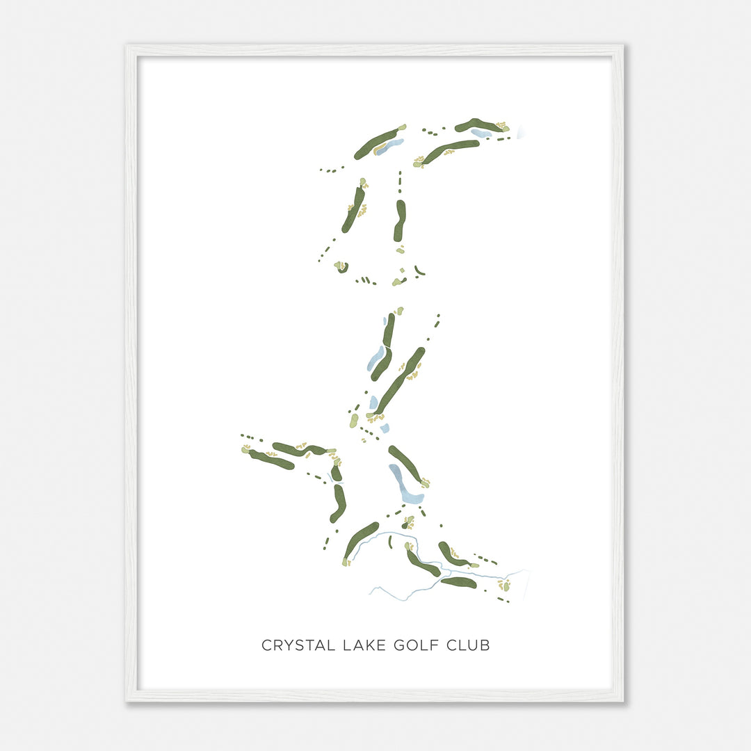 Print of Crystal Lake Golf Club Modern Map