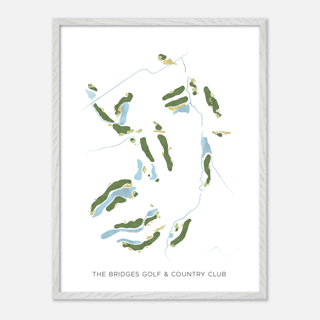 Print of The Bridges Golf &amp; Country Club Modern Map