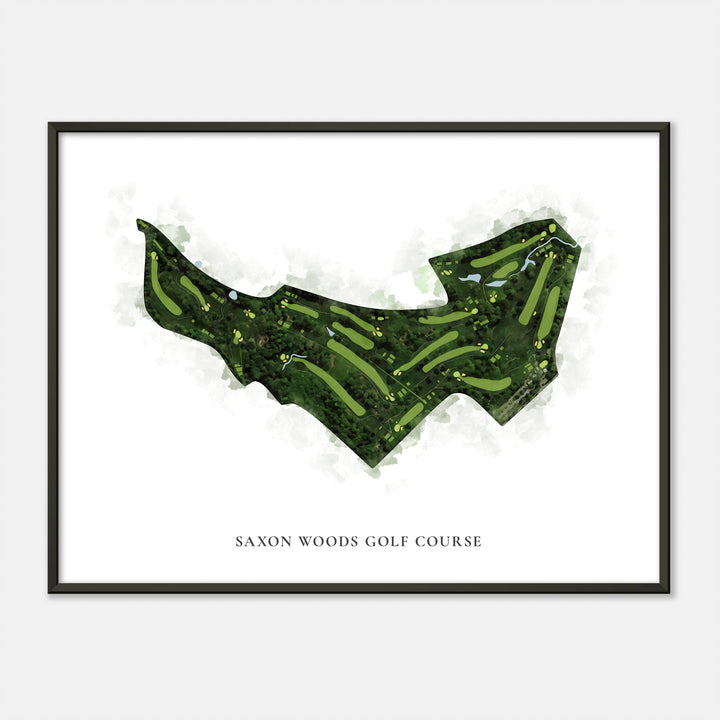 Print of Saxon Woods Golf Course Classic Map
