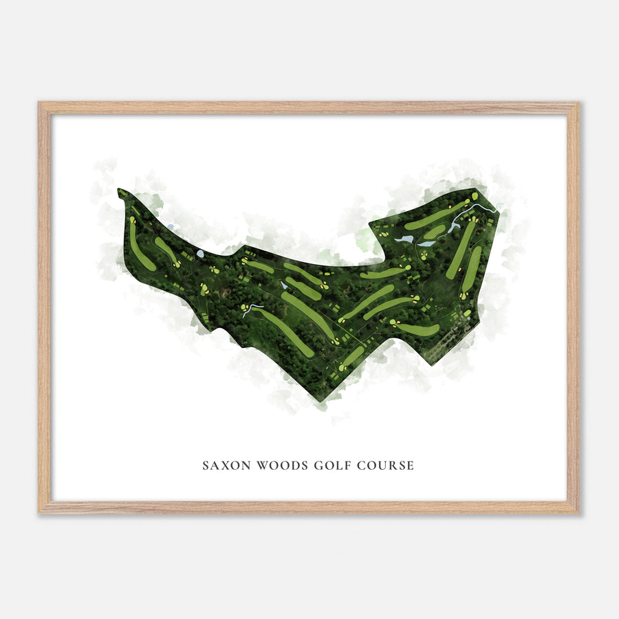 Print of Saxon Woods Golf Course Classic Map