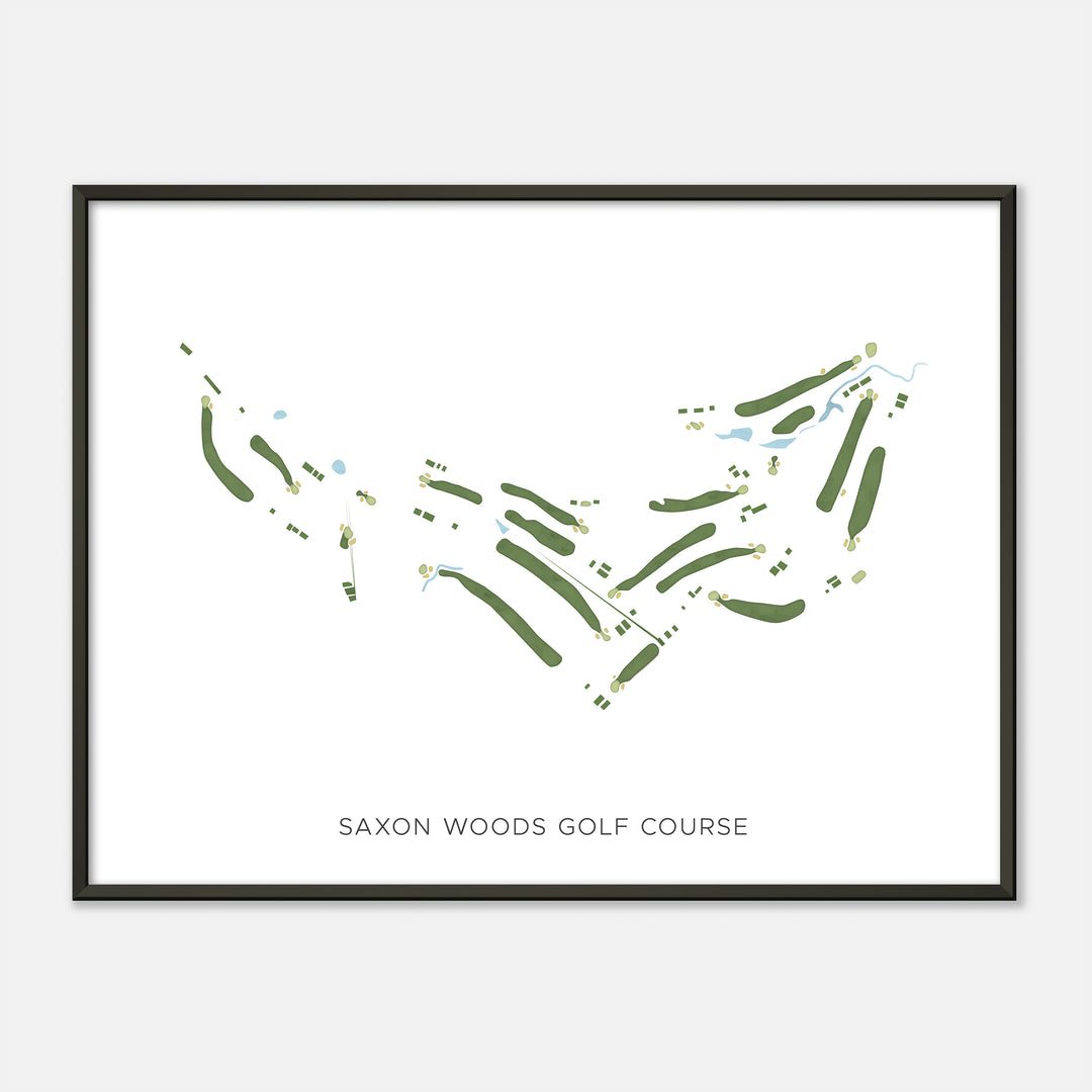 Print of Saxon Woods Golf Course Modern Map