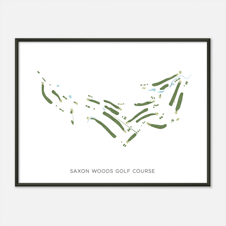 Print of Saxon Woods Golf Course Modern Map
