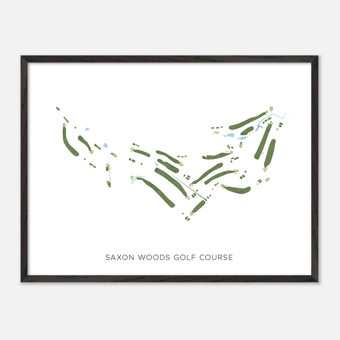 Print of Saxon Woods Golf Course Modern Map