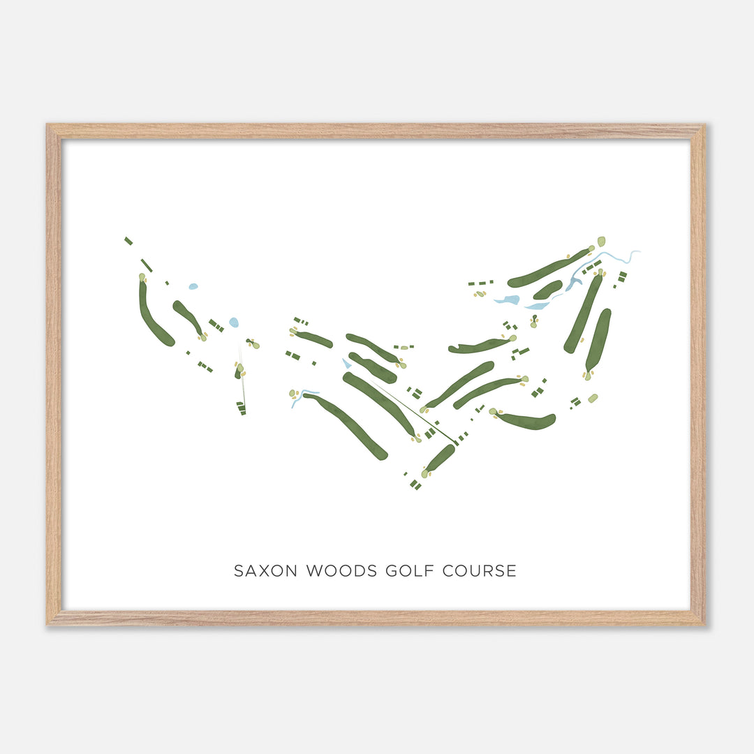Print of Saxon Woods Golf Course Modern Map