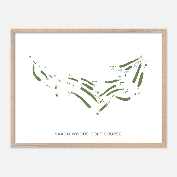 Print of Saxon Woods Golf Course Modern Map