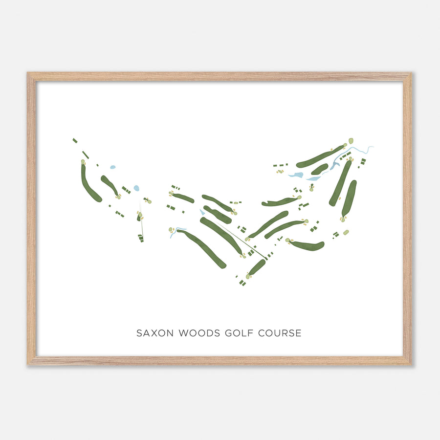 Print of Saxon Woods Golf Course Modern Map