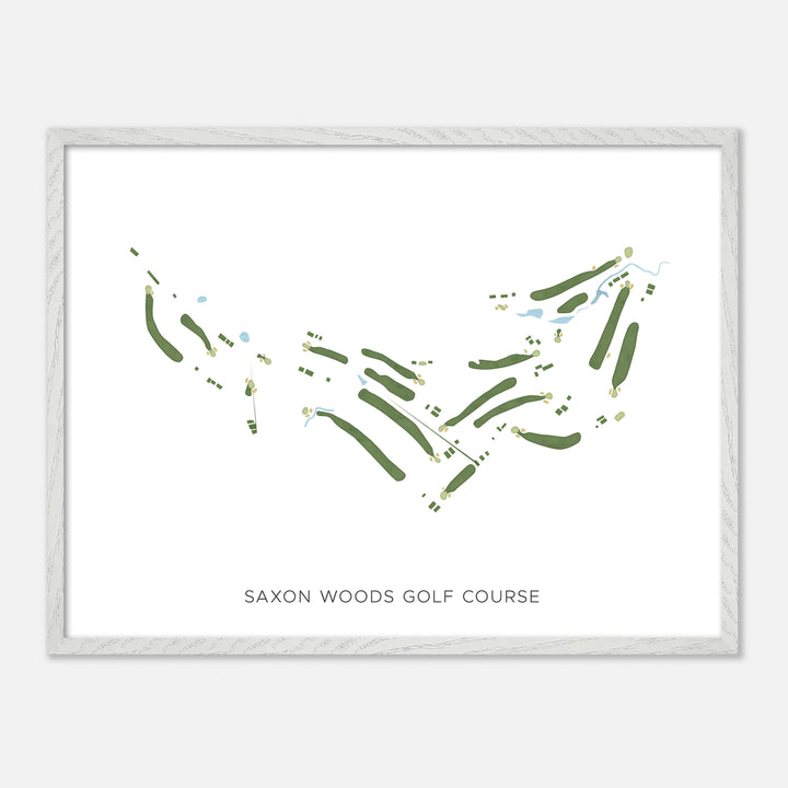 Print of Saxon Woods Golf Course Modern Map