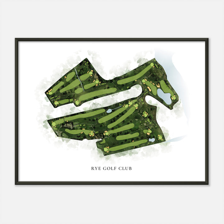 Print of Rye Golf Club Classic Map