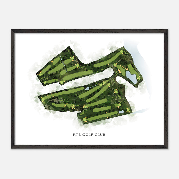 Print of Rye Golf Club Classic Map