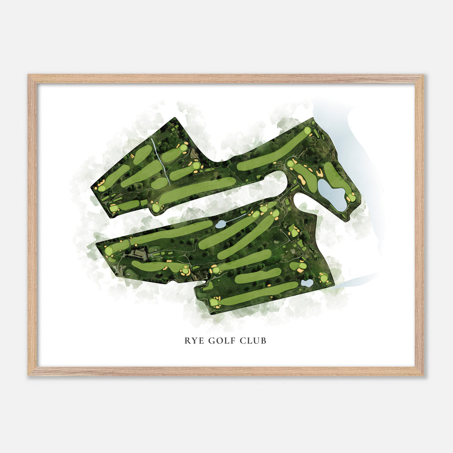 Print of Rye Golf Club Classic Map