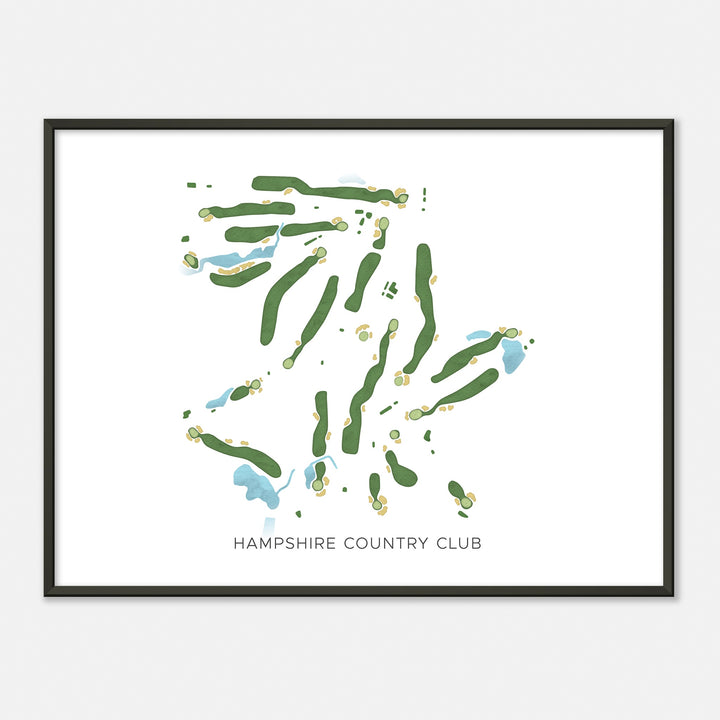 Print of Hampshire Country Club Modern Map