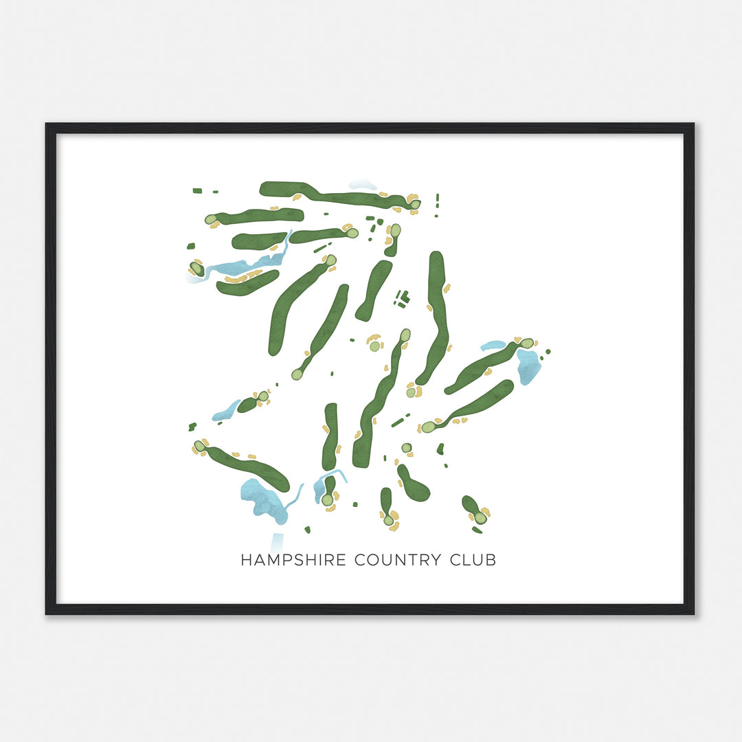 Print of Hampshire Country Club Modern Map