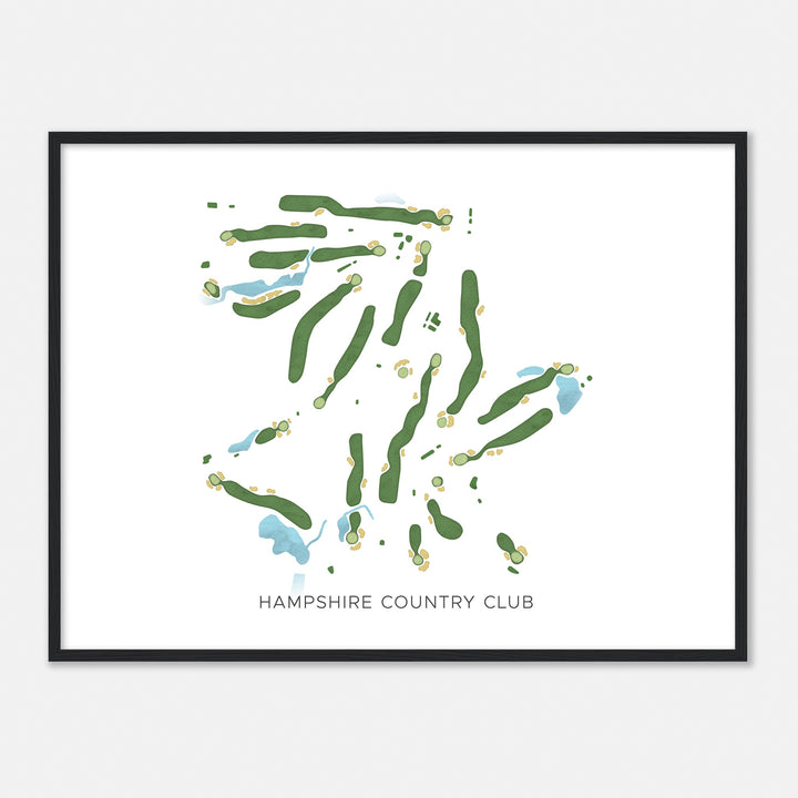 Print of Hampshire Country Club Modern Map