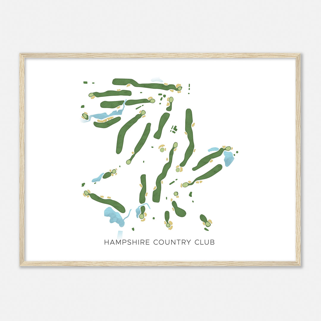 Print of Hampshire Country Club Modern Map