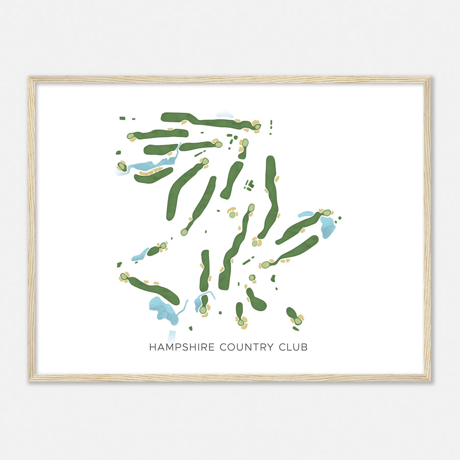 Print of Hampshire Country Club Modern Map
