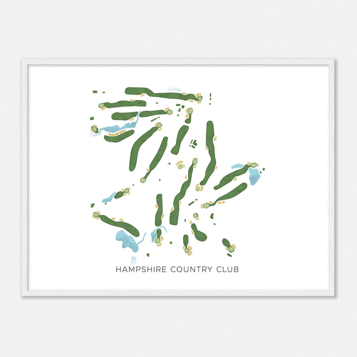 Print of Hampshire Country Club Modern Map