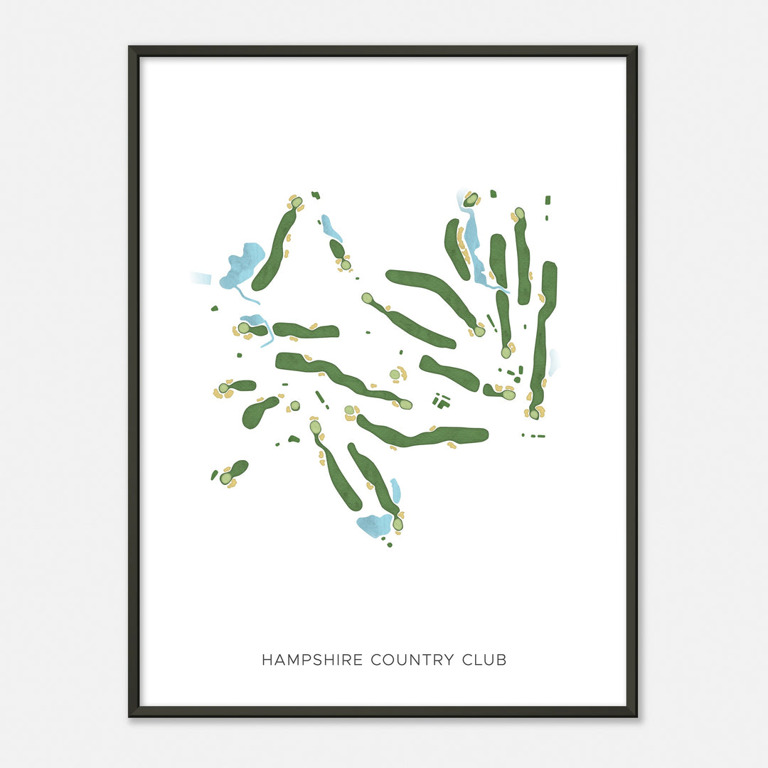 Print of Hampshire Country Club Modern Map
