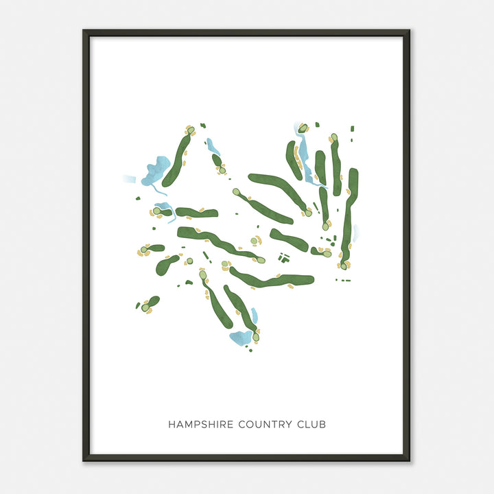 Print of Hampshire Country Club Modern Map