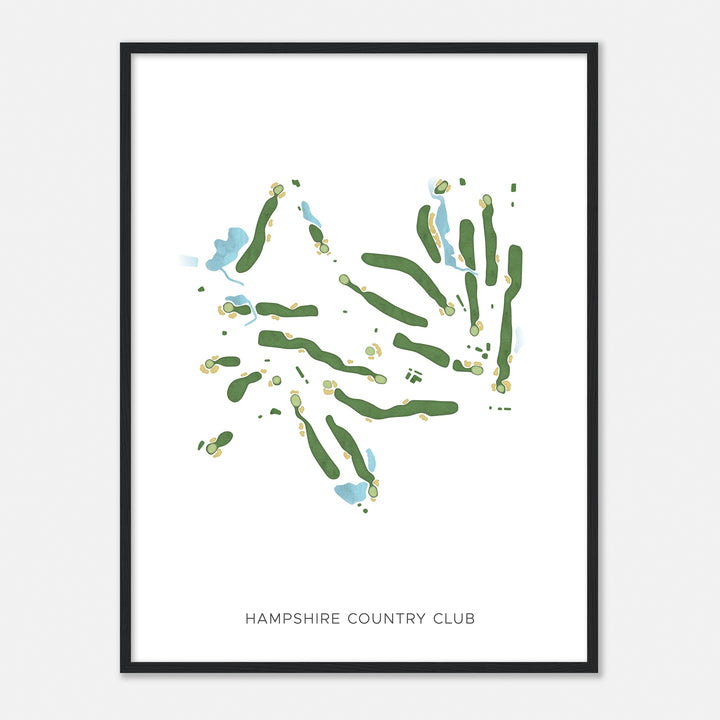 Print of Hampshire Country Club Modern Map