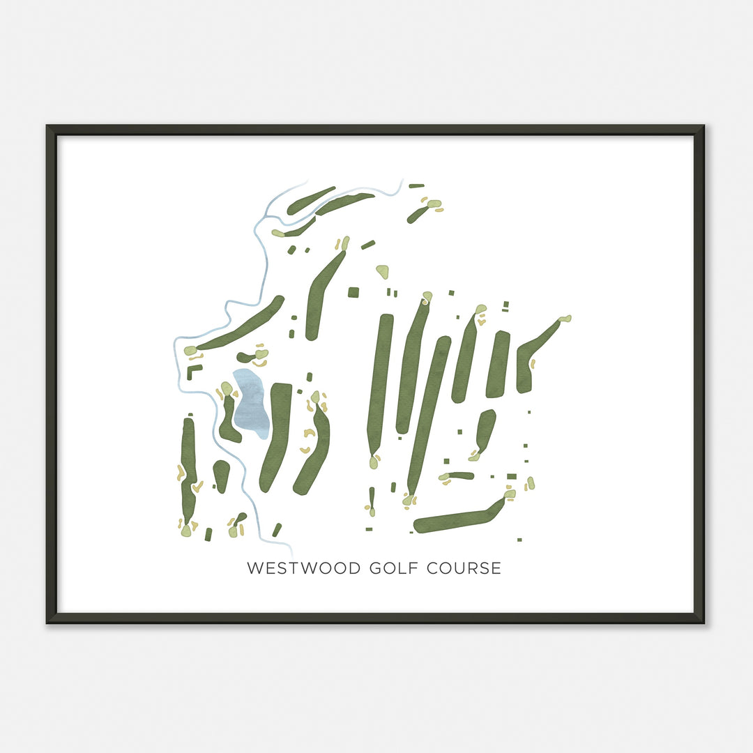 Print of Westwood Golf Course Modern Map