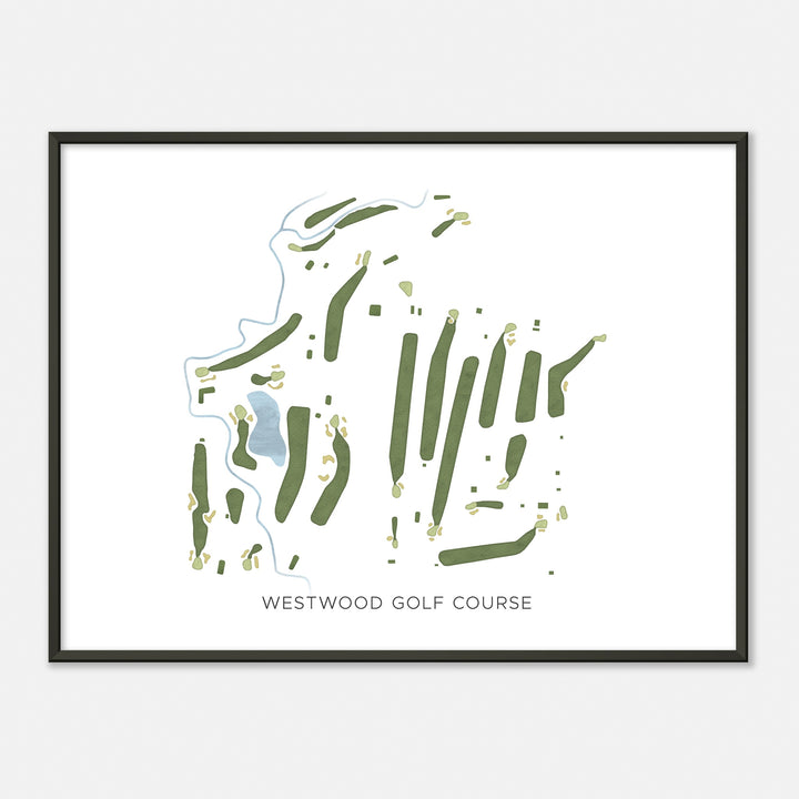 Print of Westwood Golf Course Modern Map