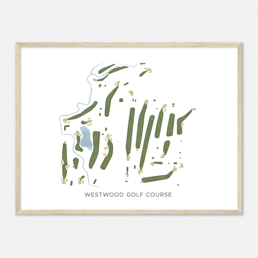 Print of Westwood Golf Course Modern Map