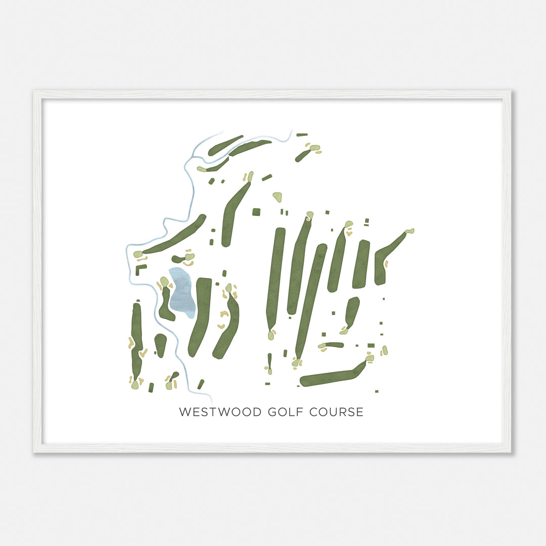 Print of Westwood Golf Course Modern Map