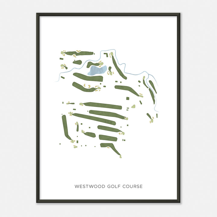 Print of Westwood Golf Course Modern Map
