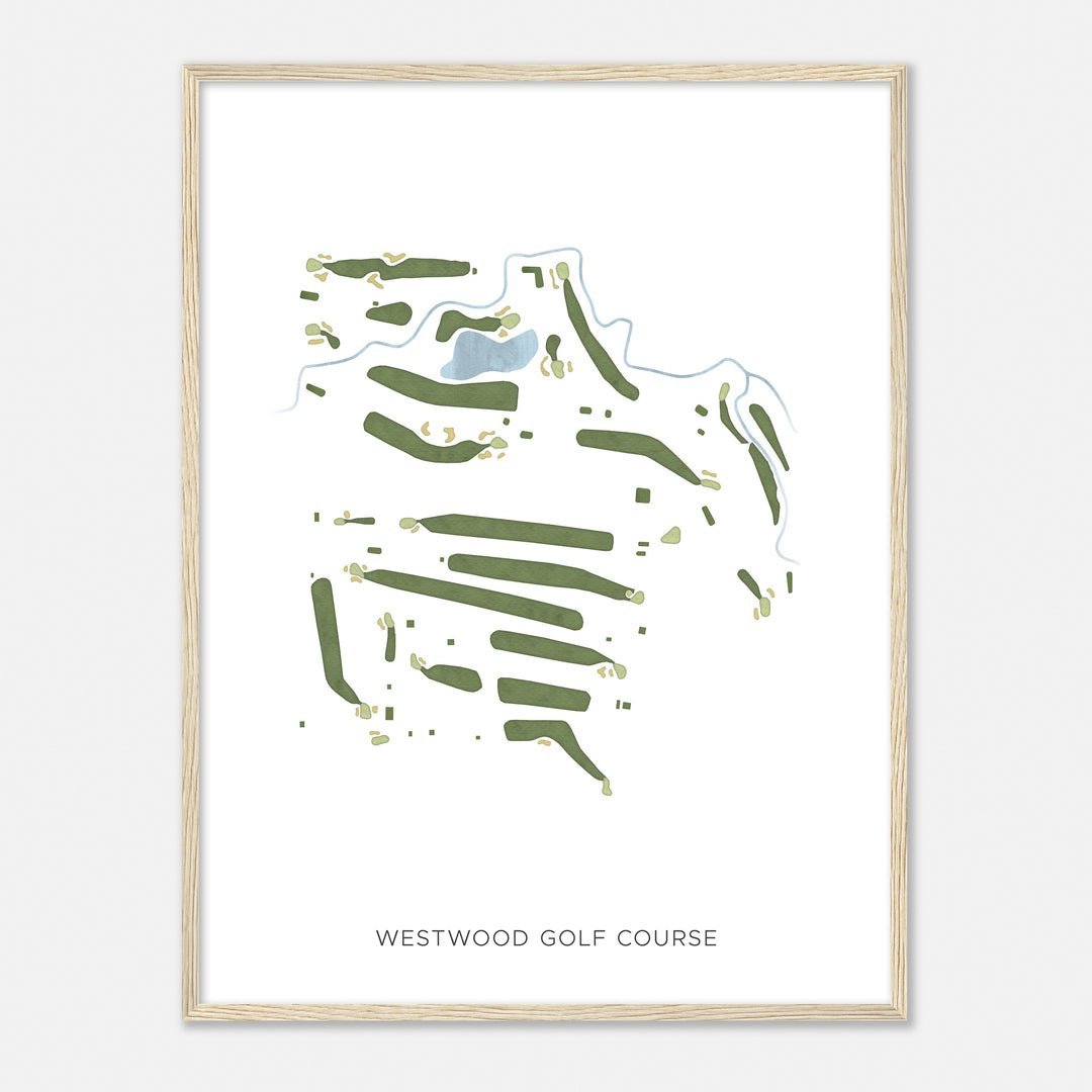 Print of Westwood Golf Course Modern Map