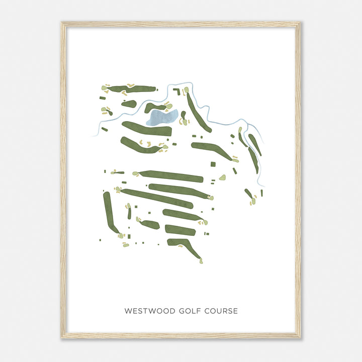 Print of Westwood Golf Course Modern Map