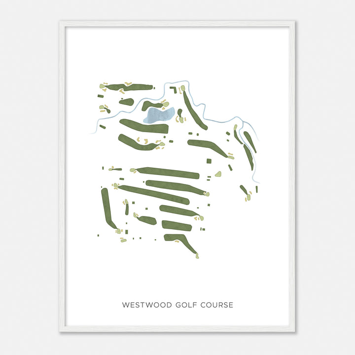 Print of Westwood Golf Course Modern Map