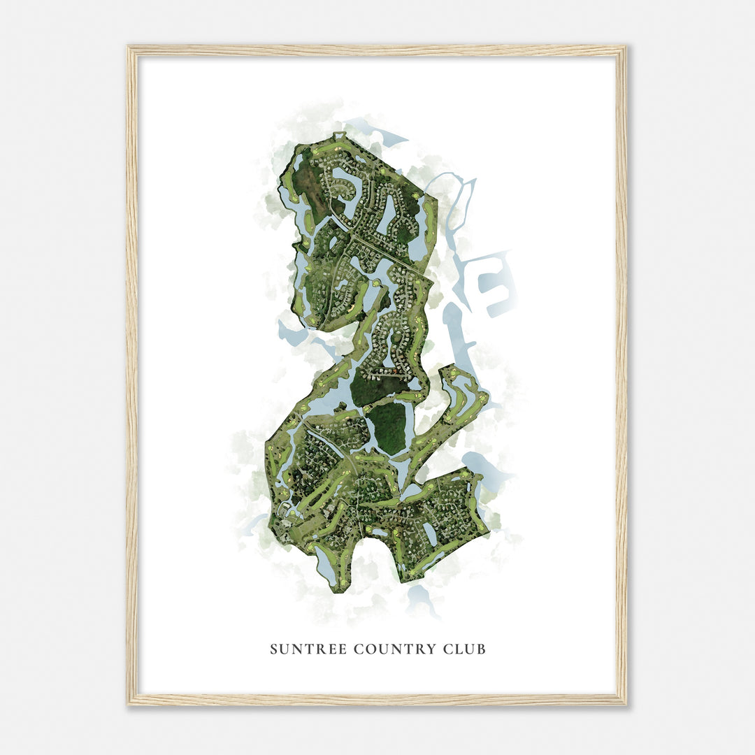 Print of Suntree Country Club Classic Map