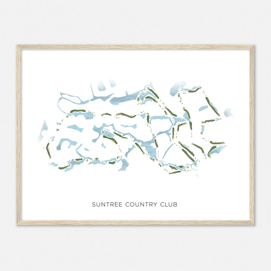 Print of Suntree Country Club Modern Map