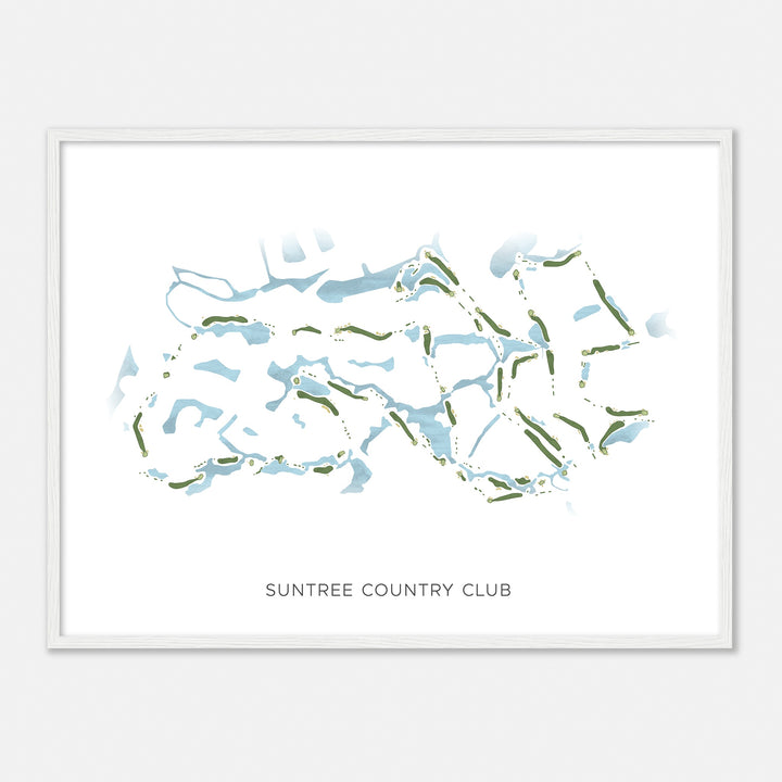 Print of Suntree Country Club Modern Map