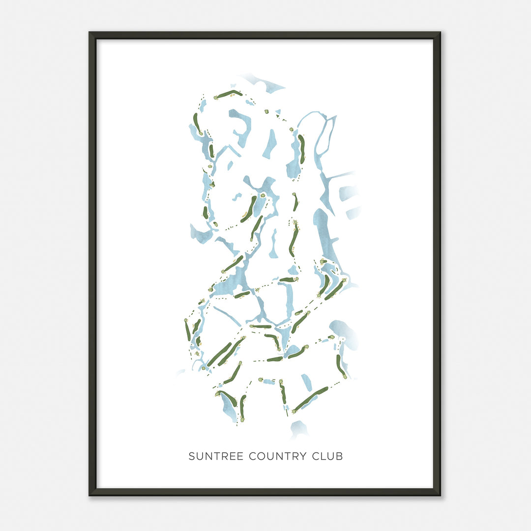 Print of Suntree Country Club Modern Map