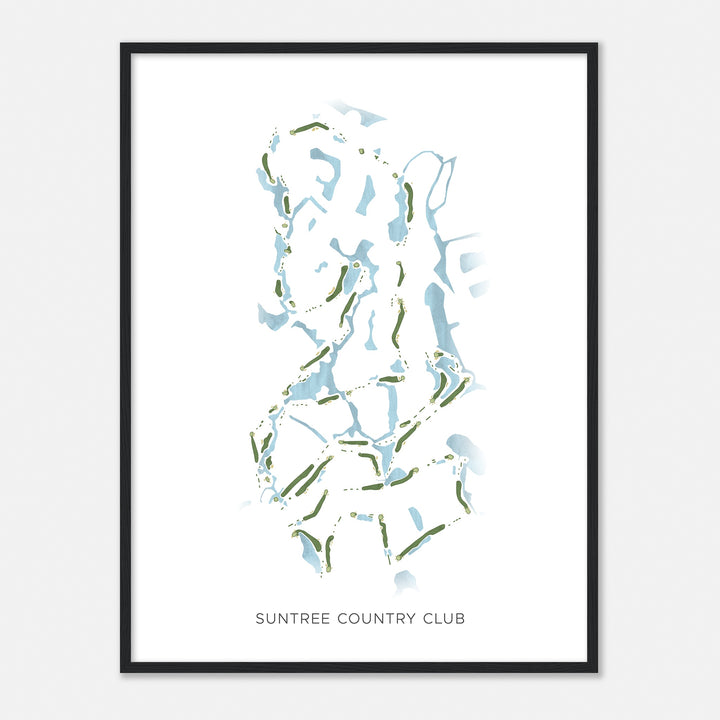 Print of Suntree Country Club Modern Map