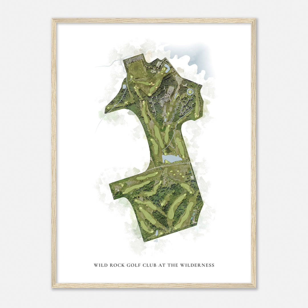 Print of Wild Rock Golf Club At The Wilderness Classic Map