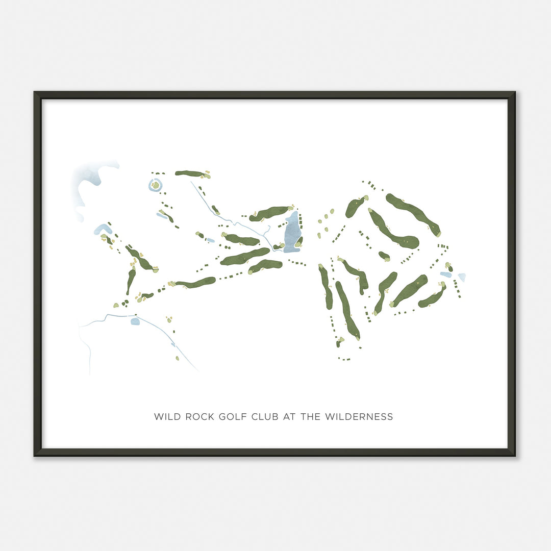 Print of Wild Rock Golf Club At The Wilderness Modern Map