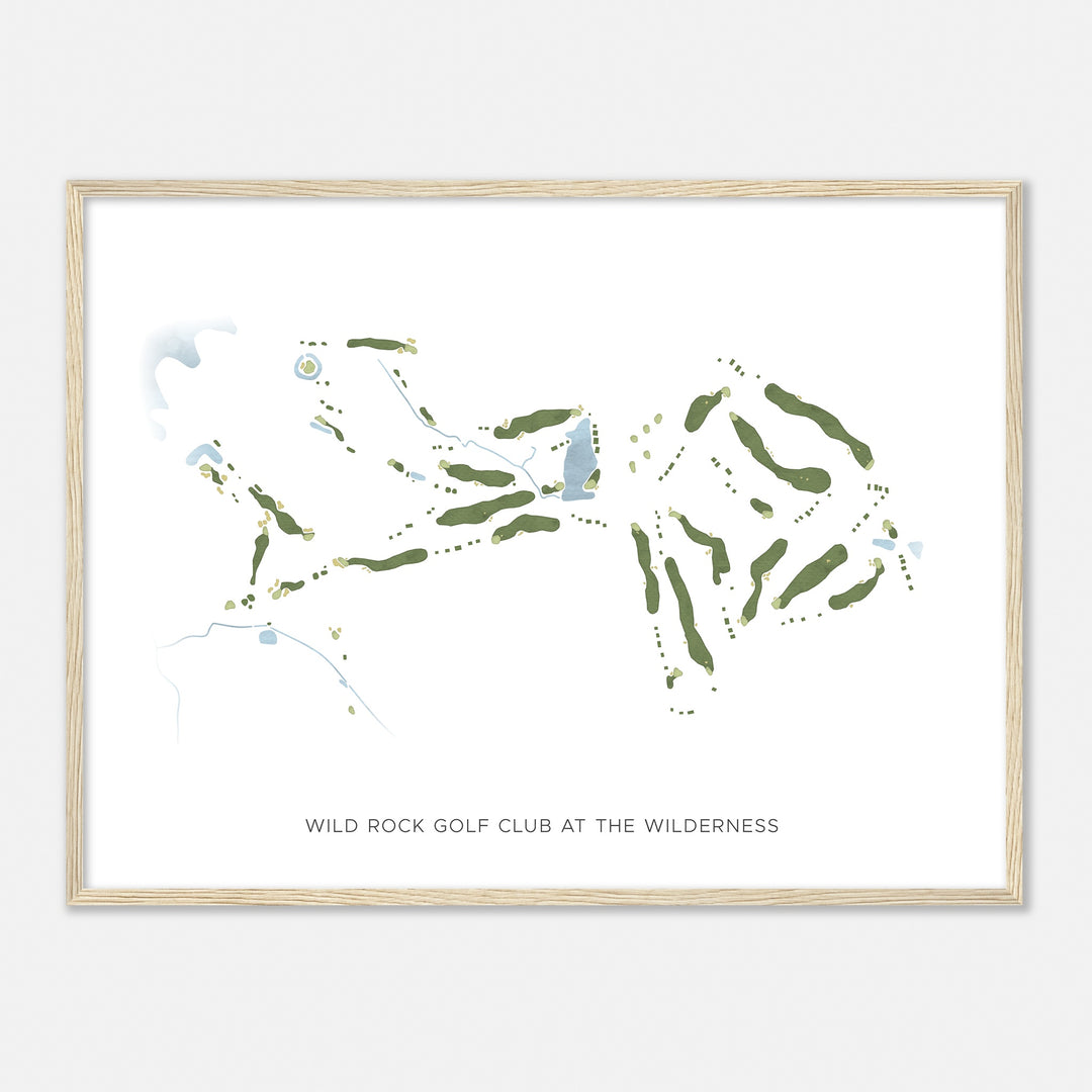 Print of Wild Rock Golf Club At The Wilderness Modern Map
