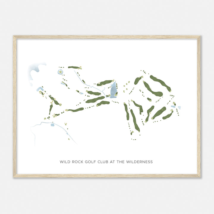 Print of Wild Rock Golf Club At The Wilderness Modern Map