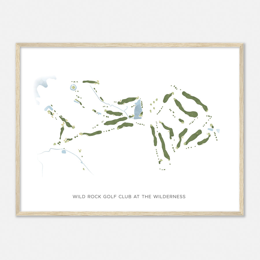 Print of Wild Rock Golf Club At The Wilderness Modern Map