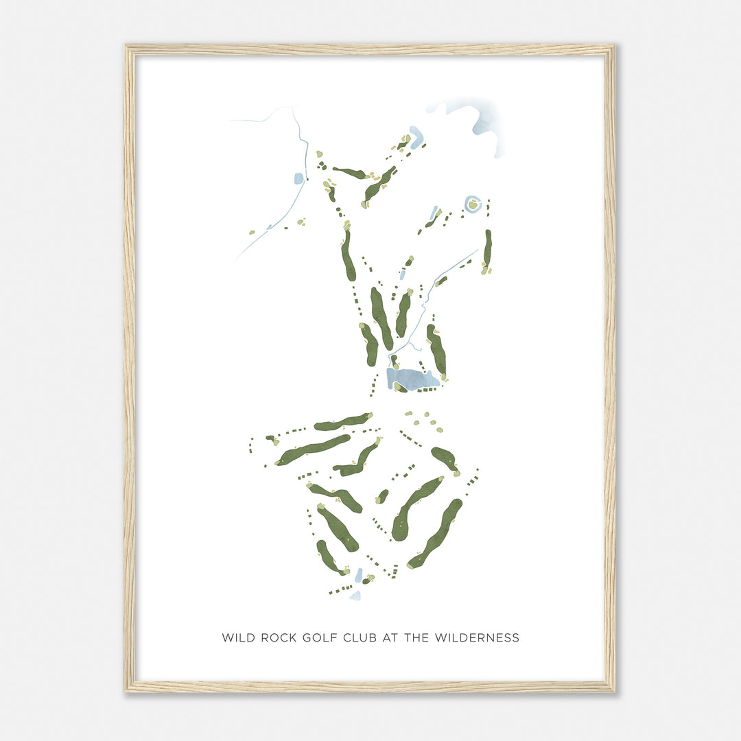 Print of Wild Rock Golf Club At The Wilderness Modern Map