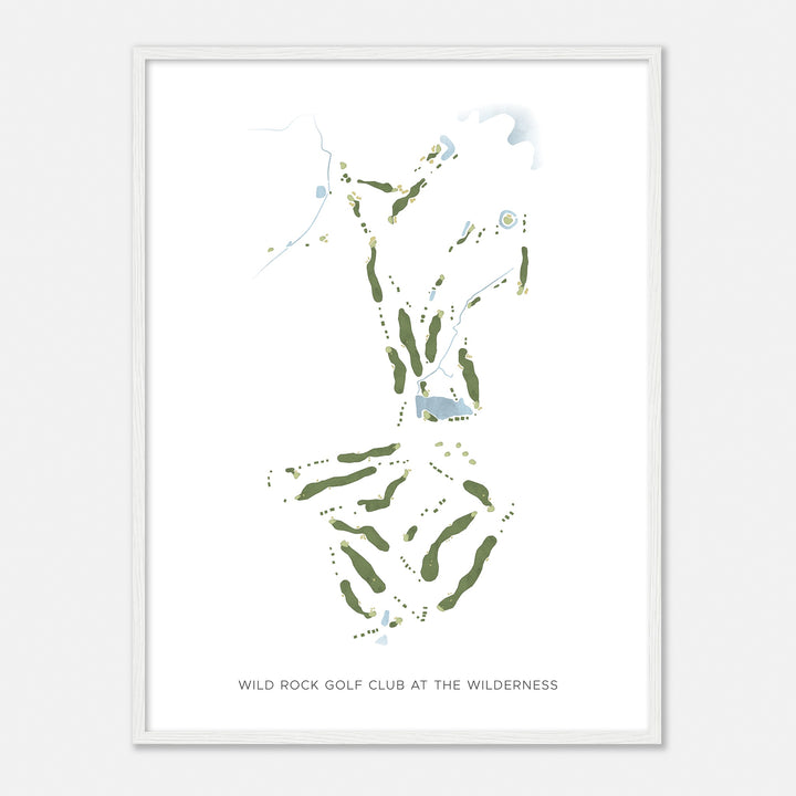 Print of Wild Rock Golf Club At The Wilderness Modern Map