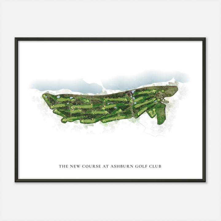 Print of The New Course At Ashburn Golf Club Classic Map