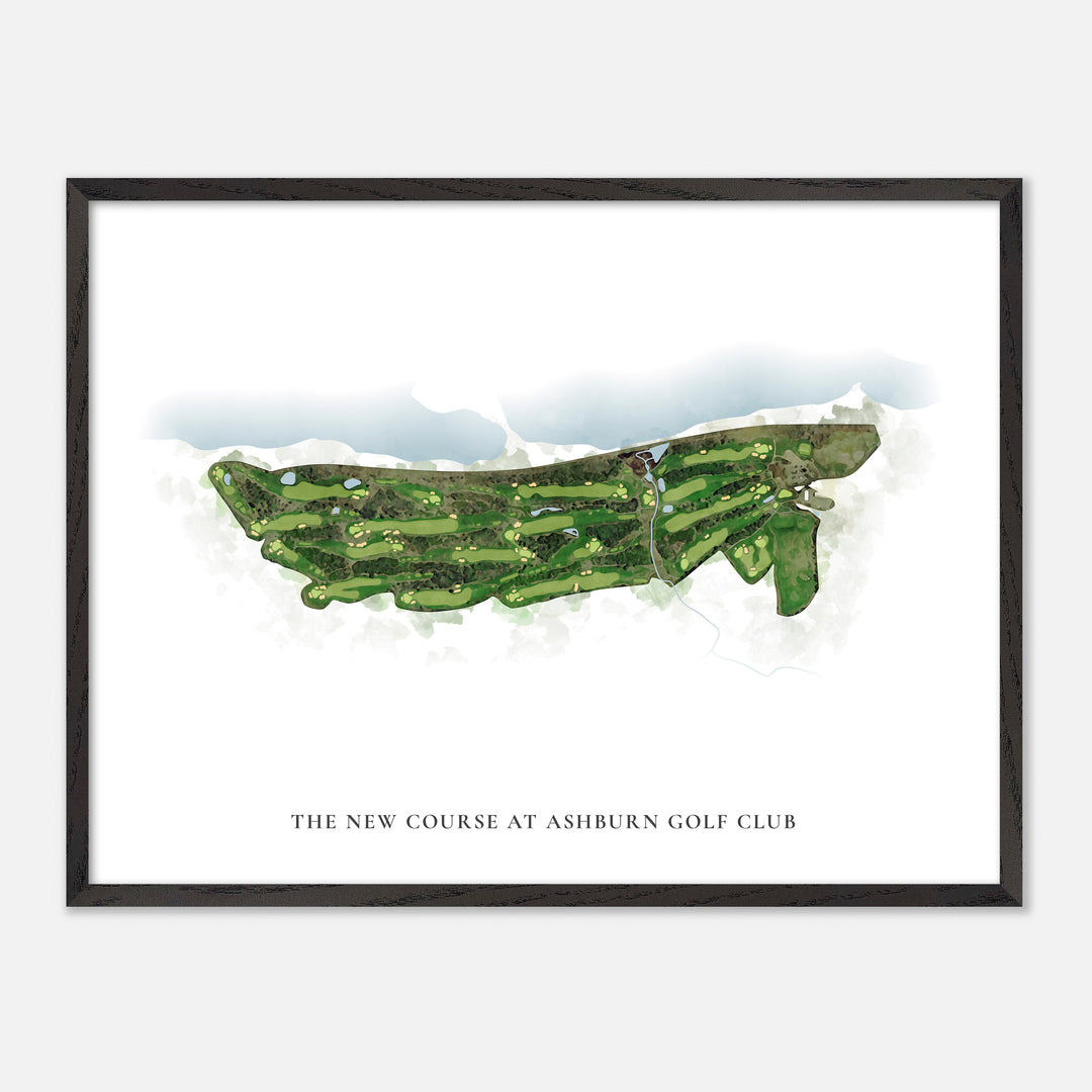 Print of The New Course At Ashburn Golf Club Classic Map