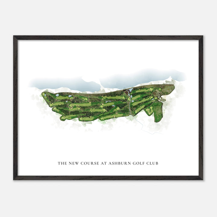 Print of The New Course At Ashburn Golf Club Classic Map