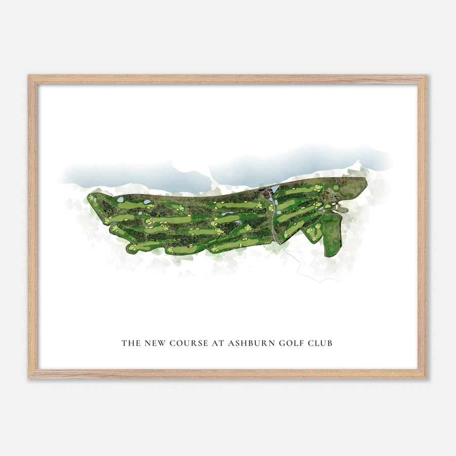 Print of The New Course At Ashburn Golf Club Classic Map