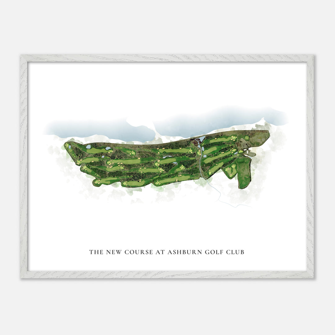 Print of The New Course At Ashburn Golf Club Classic Map