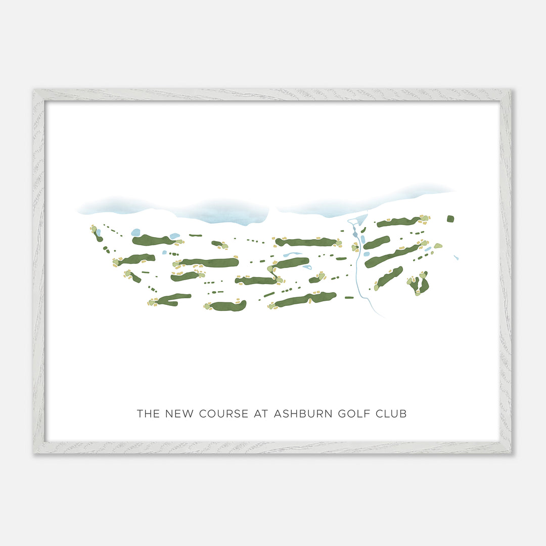 Print of The New Course At Ashburn Golf Club Modern Map